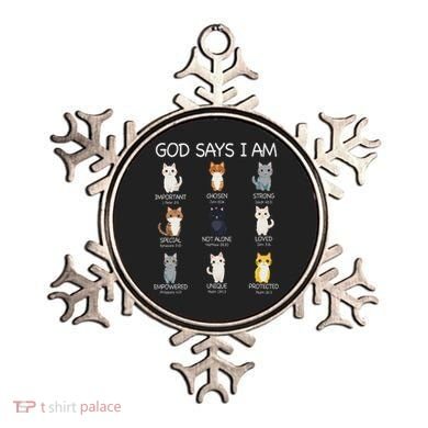 Funny Cat Ns God Says I Am Christian Cat Lover Ornament