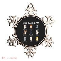 Funny Cat Ns God Says I Am Christian Cat Lover Ornament thumb 0