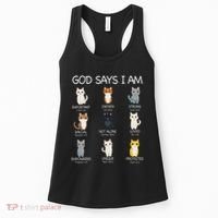 Funny Cat Ns God Says I Am Christian Cat Lover Women's Tank Top thumb 0