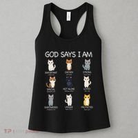 Funny Cat Ns God Says I Am Christian Cat Lover Women's Tank Top thumb 3