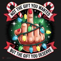Funny Christmas Not The Gift You Wanted Middle Finger Coaster thumb 2