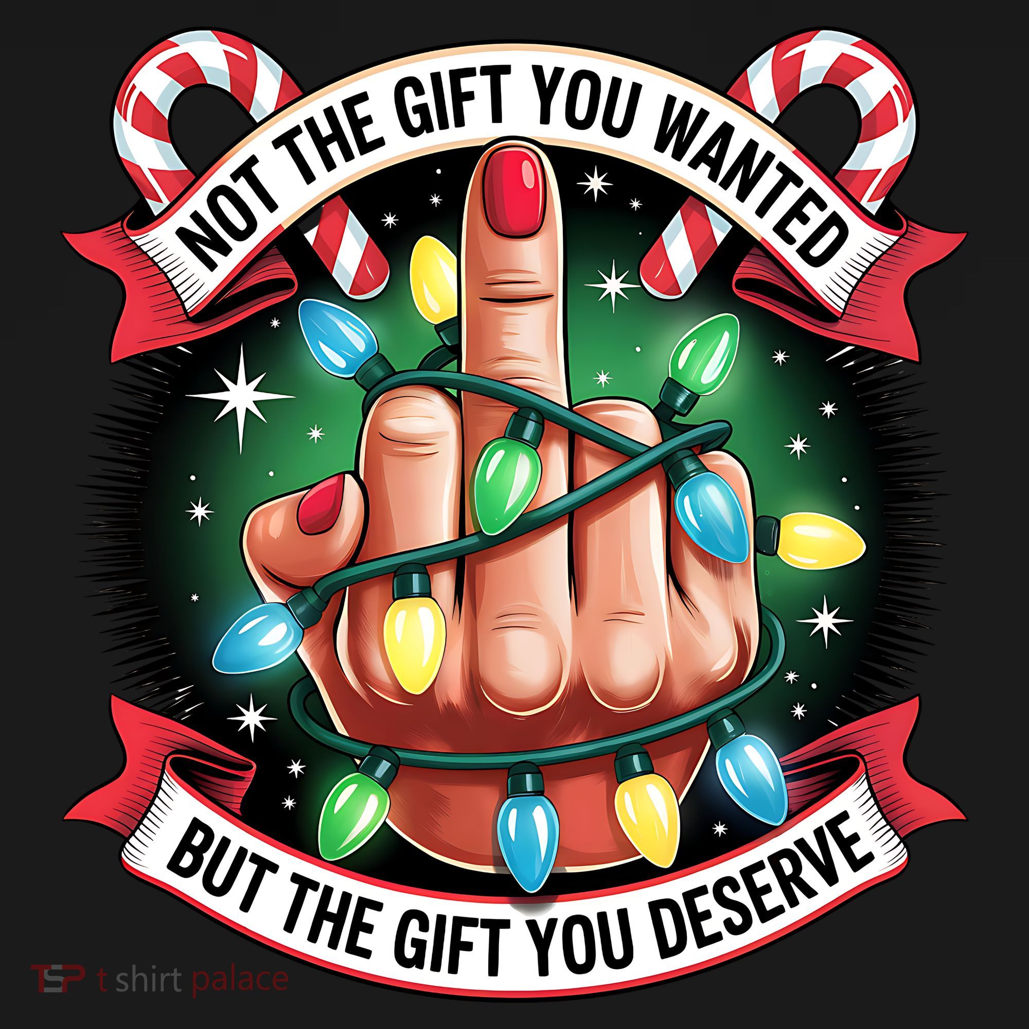 Funny Christmas Not The Gift You Wanted Middle Finger Toddler Hoodie