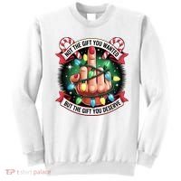Funny Christmas Not The Gift You Wanted Middle Finger Sweatshirt thumb 0