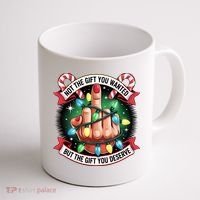 Funny Christmas Not The Gift You Wanted Middle Finger Coffee Mug thumb 1