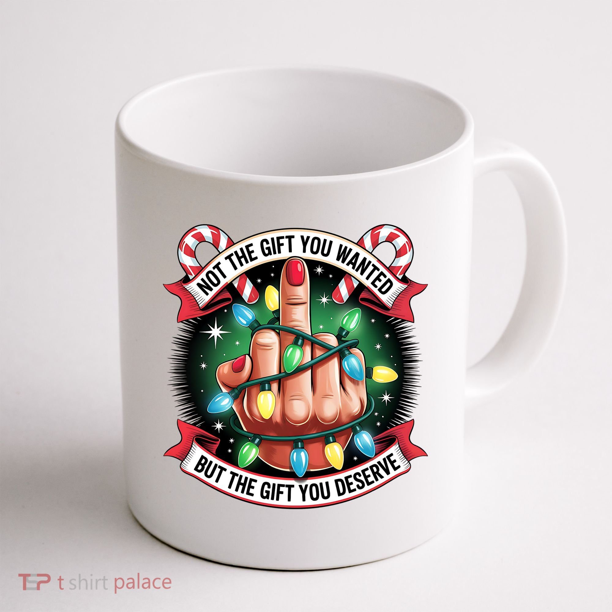 Funny Christmas Not The Gift You Wanted Middle Finger Coffee Mug