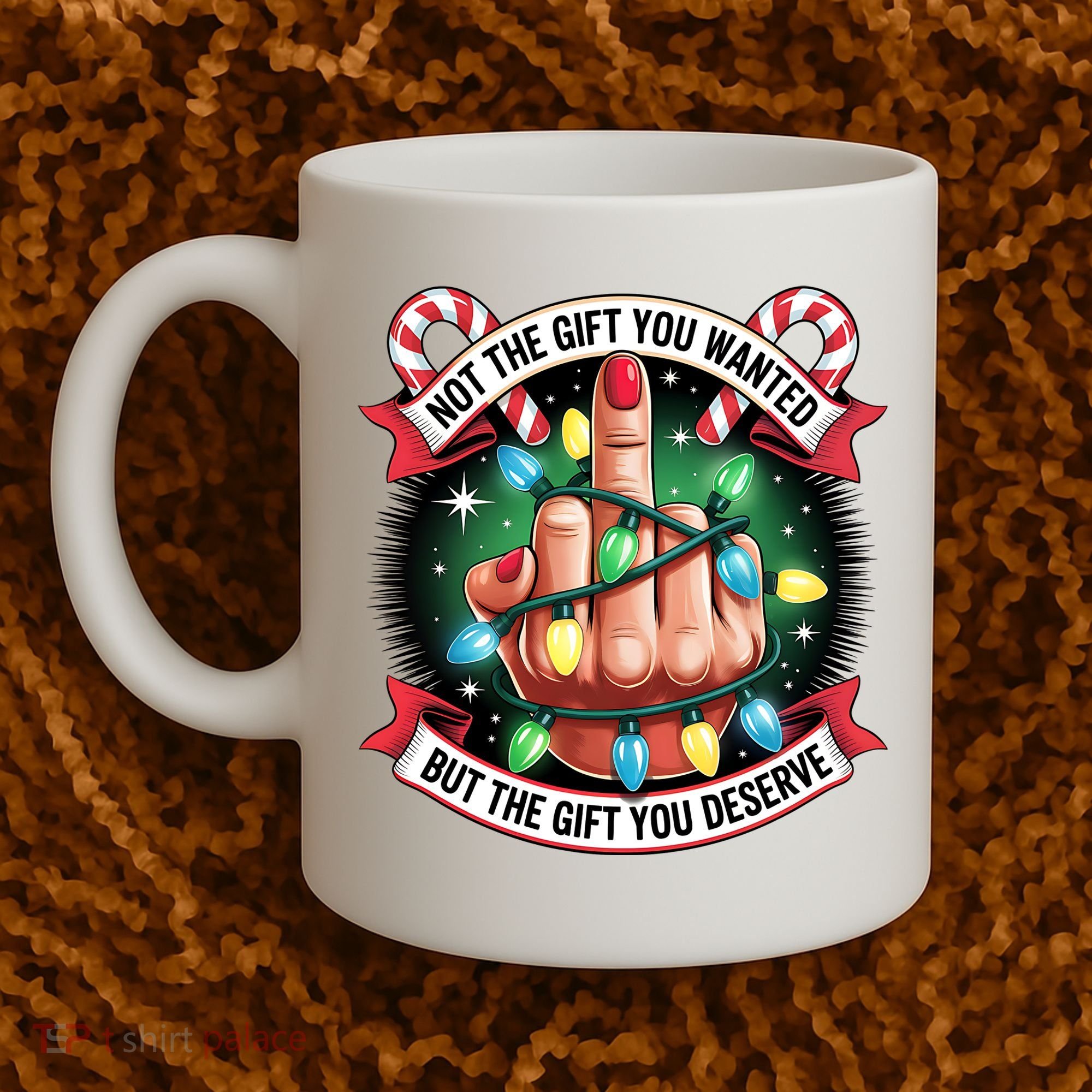 Funny Christmas Not The Gift You Wanted Middle Finger Coffee Mug