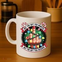Funny Christmas Not The Gift You Wanted Middle Finger Coffee Mug thumb 4