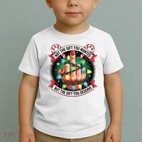 Funny Christmas Not The Gift You Wanted Middle Finger Toddler T-Shirt thumb 2