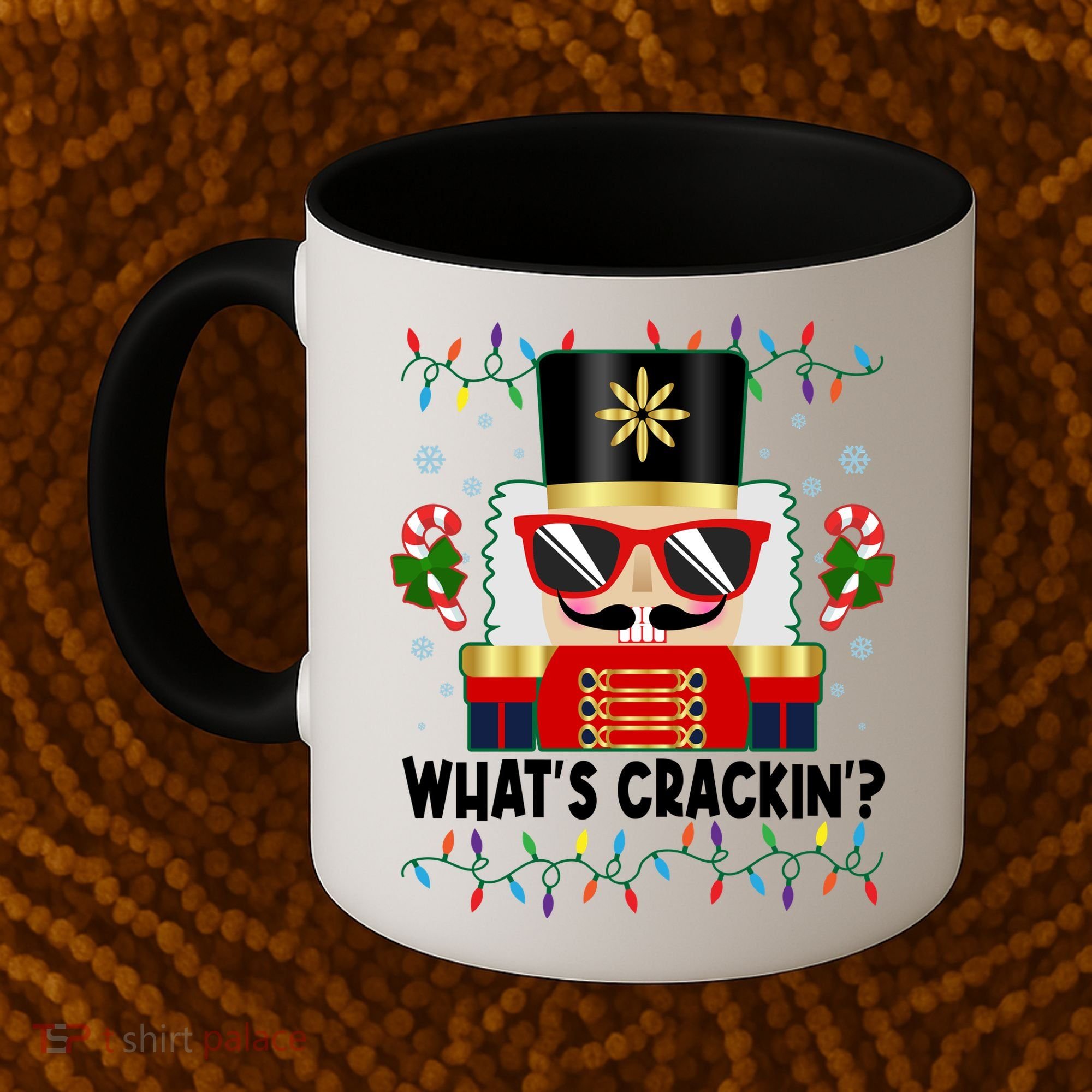 Funny Christmas Nutcracker Whats Crackin Coffee Mug