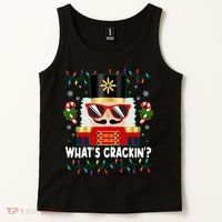 Funny Christmas Nutcracker Whats Crackin Tank Top thumb 2