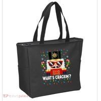 Funny Christmas Nutcracker Whats Crackin Tote Bag thumb 2
