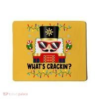 Funny Christmas Nutcracker Whats Crackin Mousepad thumb 0