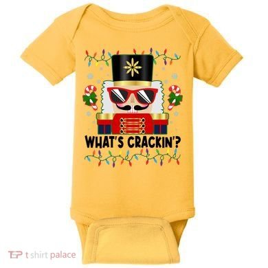 Funny Christmas Nutcracker Whats Crackin Baby Bodysuit