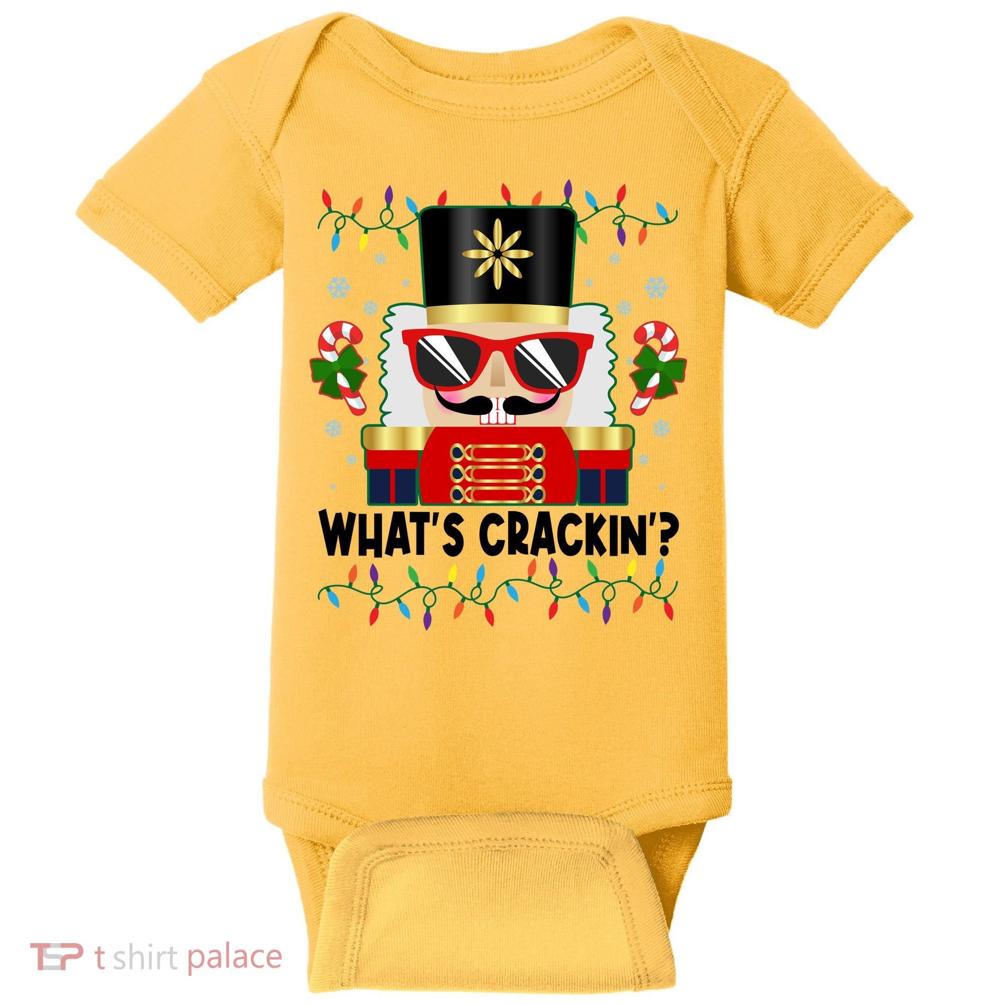 Funny Christmas Nutcracker Whats Crackin Baby Bodysuit