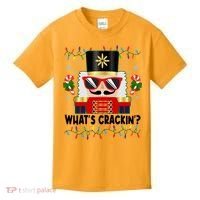 Funny Christmas Nutcracker Whats Crackin Kids T-Shirt thumb 0