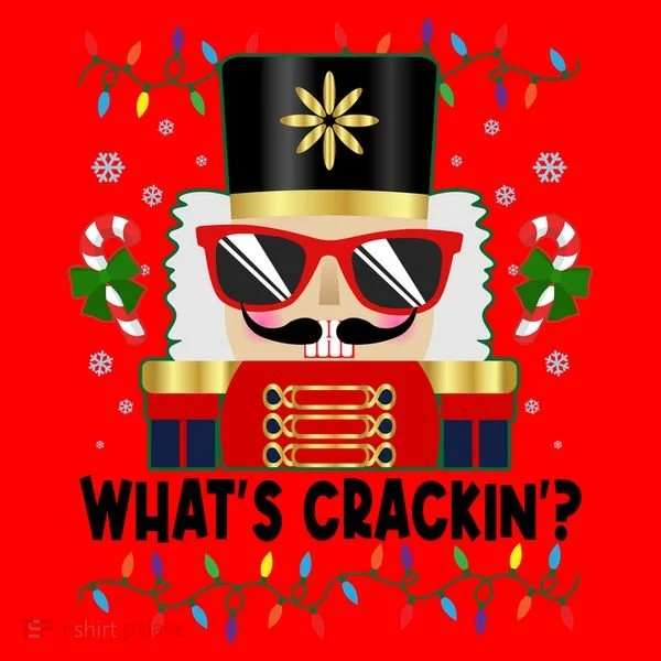 Funny Christmas Nutcracker Whats Crackin Santa Hat