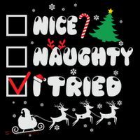 Funny Christmas Nice Naughty I Tried Xmas Coffee Mug thumb 5