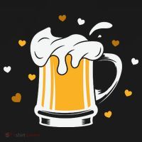 Full Cup Of Beer And Foam Drinking Love Valentine Gift For Valentine Day Women's Hoodie thumb 2