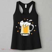 Full Cup Of Beer And Foam Drinking Love Valentine Gift For Valentine Day Women's Tank Top thumb 3