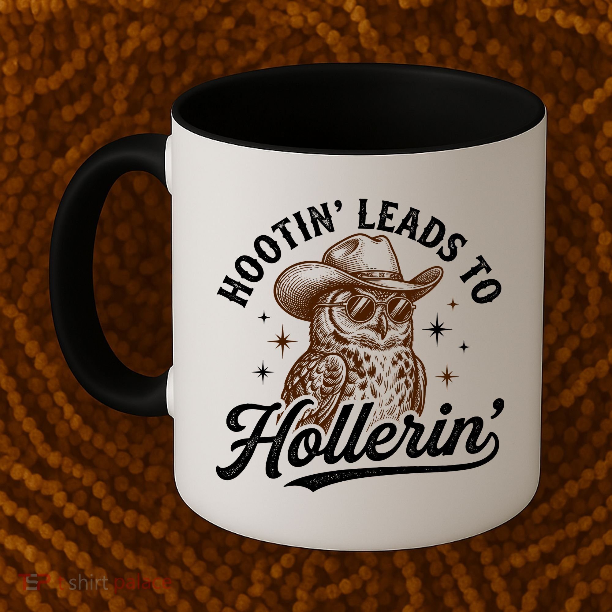 Funny Cowboy Owl Hootin Leads To Hollerin Coffee Mug