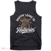 Funny Cowboy Owl Hootin Leads To Hollerin Tank Top thumb 0