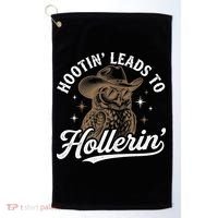 Funny Cowboy Owl Hootin Leads To Hollerin Golf Towel thumb 0