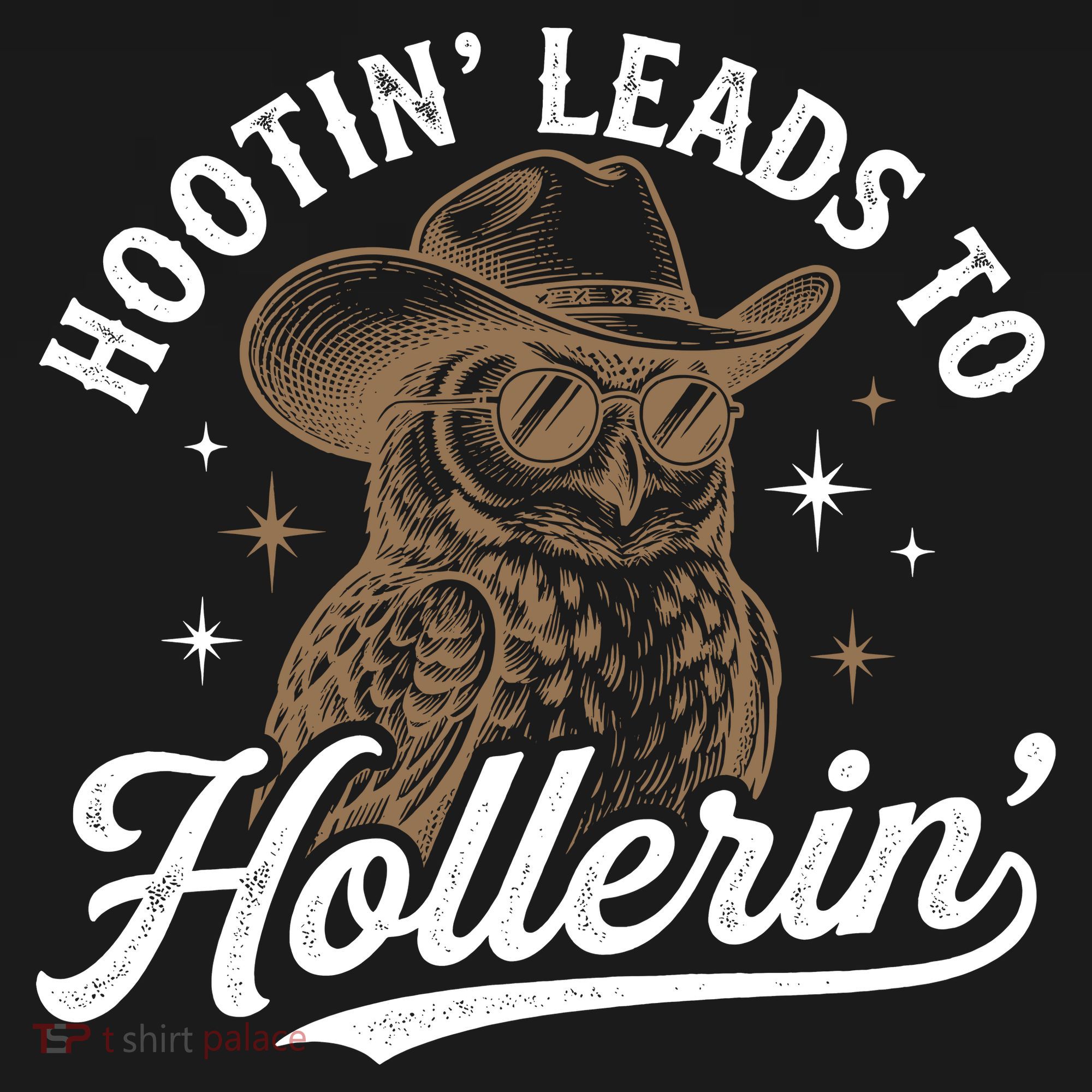Funny Cowboy Owl Hootin Leads To Hollerin Kids Hoodie