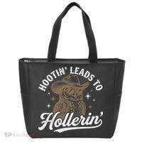 Funny Cowboy Owl Hootin Leads To Hollerin Tote Bag thumb 0