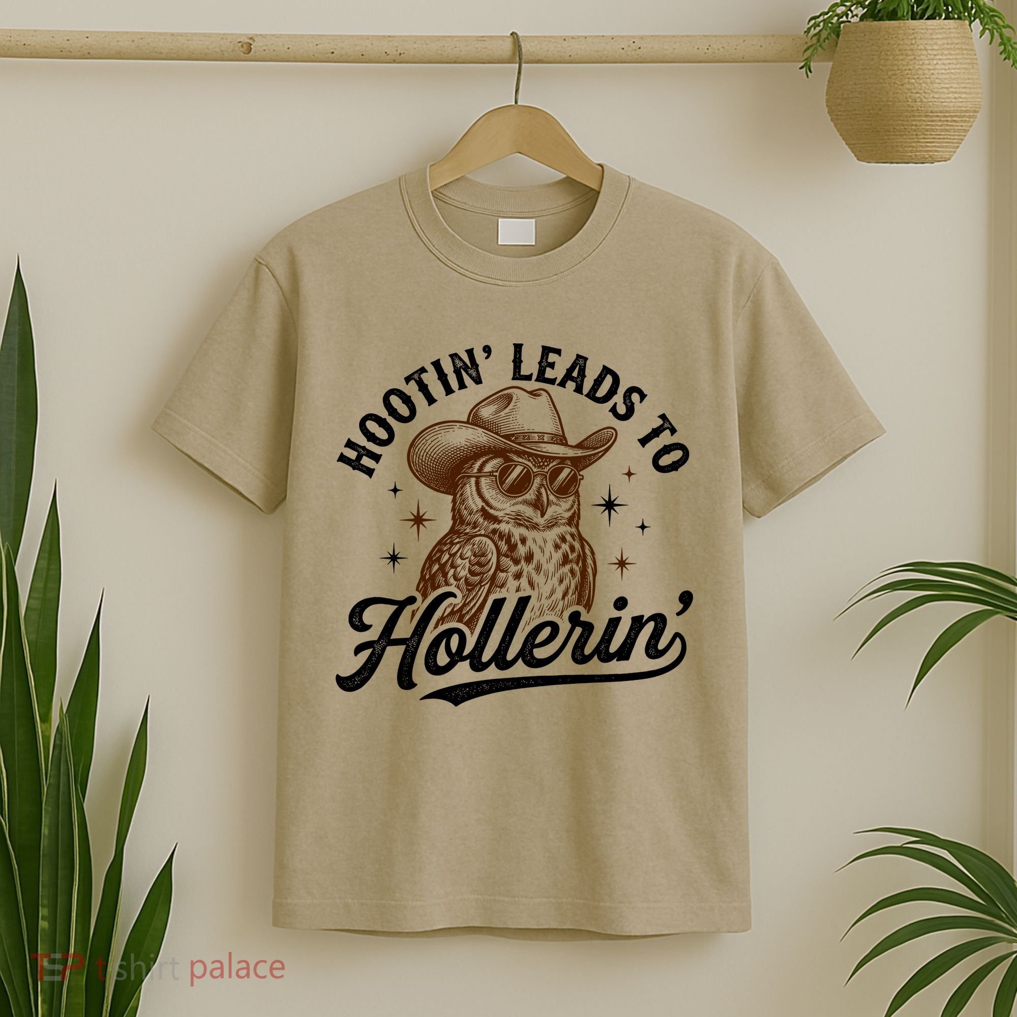 Funny Cowboy Owl Hootin Leads To Hollerin T-Shirt