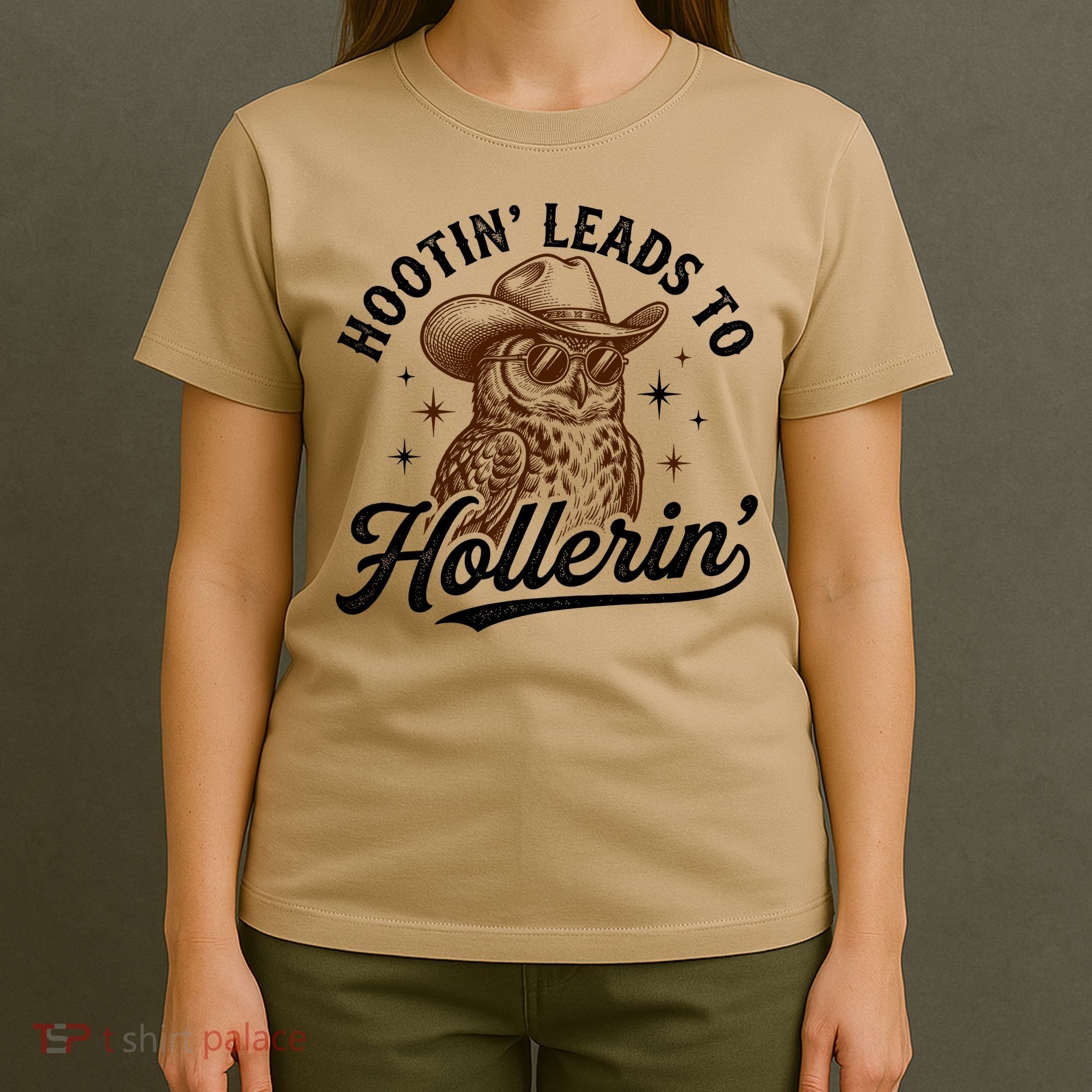 Funny Cowboy Owl Hootin Leads To Hollerin T-Shirt
