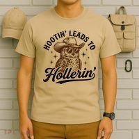 Funny Cowboy Owl Hootin Leads To Hollerin T-Shirt thumb 6