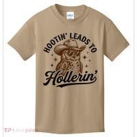 Funny Cowboy Owl Hootin Leads To Hollerin Kids T-Shirt thumb 0