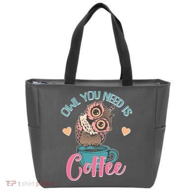 Funny Cute Owl You Need Is Coffee Tote Bag