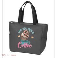 Funny Cute Owl You Need Is Coffee Tote Bag thumb 3