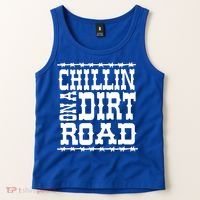 Funny Chillin On A Dirt Road Country Music Tank Top thumb 2
