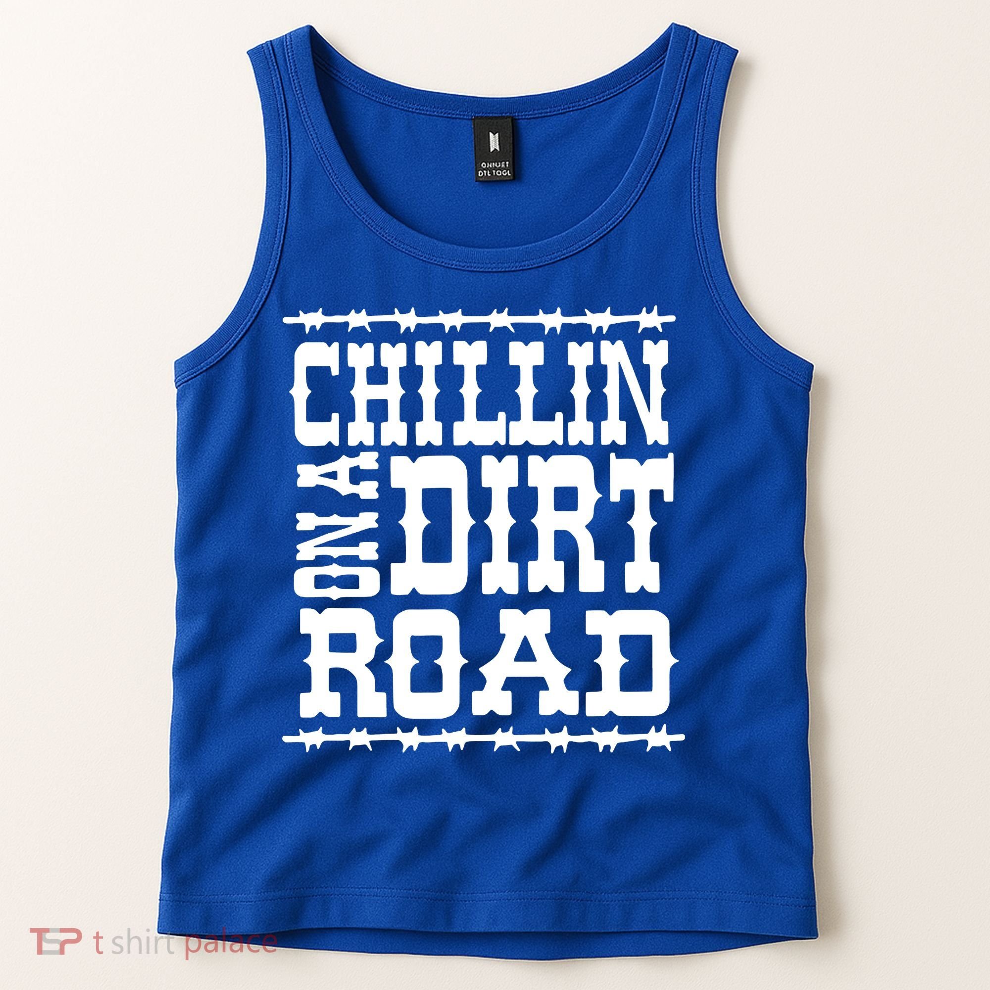 Funny Chillin On A Dirt Road Country Music Tank Top