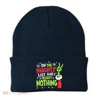 Funny Christmas On The Naughty List And I Regret Nothing Beanie thumb 0