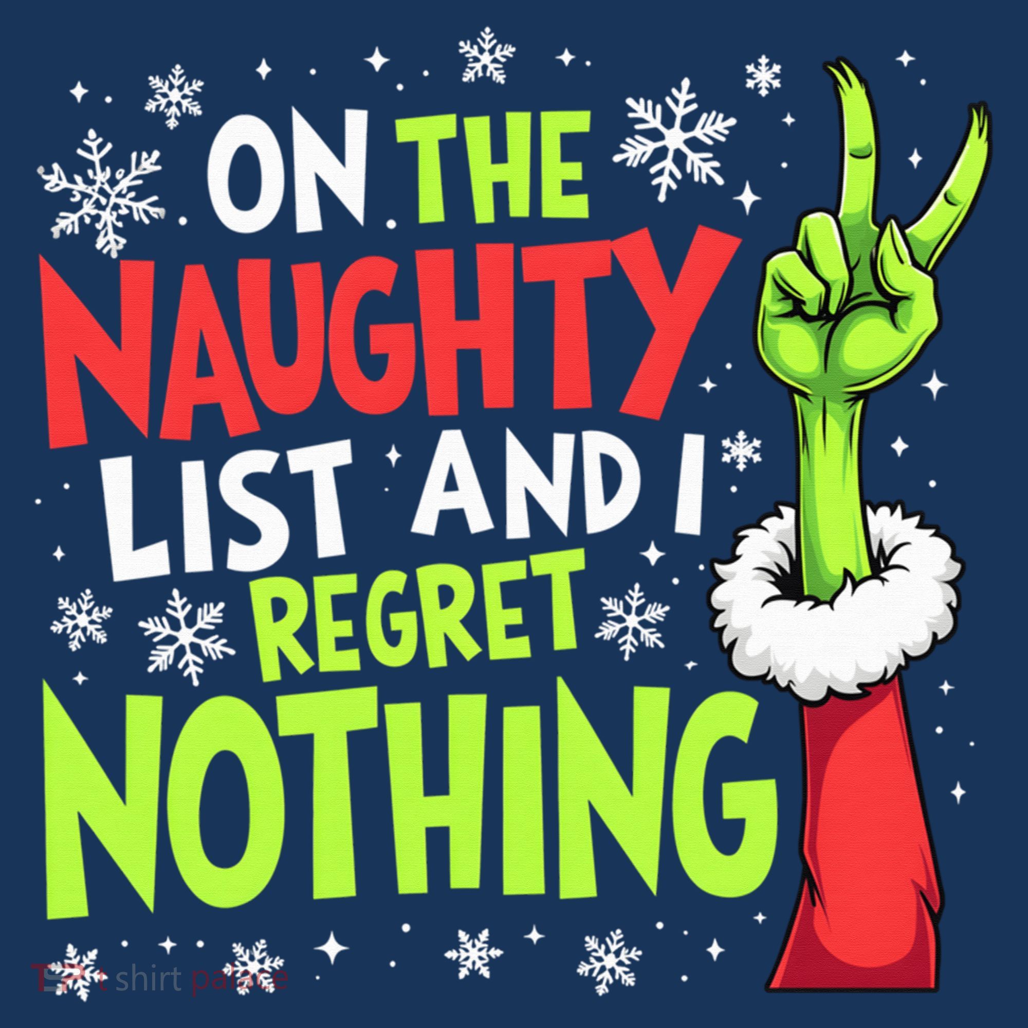 Funny Christmas On The Naughty List And I Regret Nothing Women's Tank Top