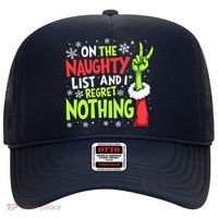 Funny Christmas On The Naughty List And I Regret Nothing Hat thumb 0