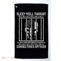 Funny Corrections Officer Proud Correctional Officer Golf Towel thumb 0