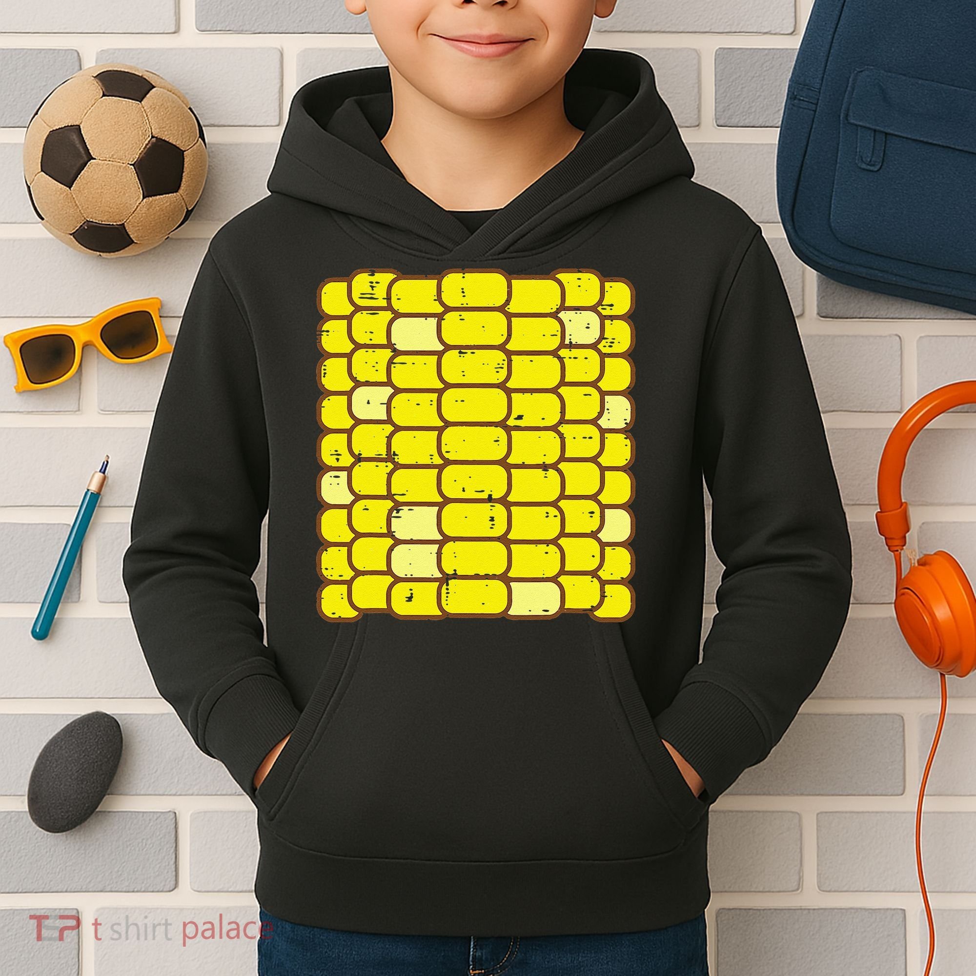 Funny Corn On The Cob Costume Farmer Kids Hoodie