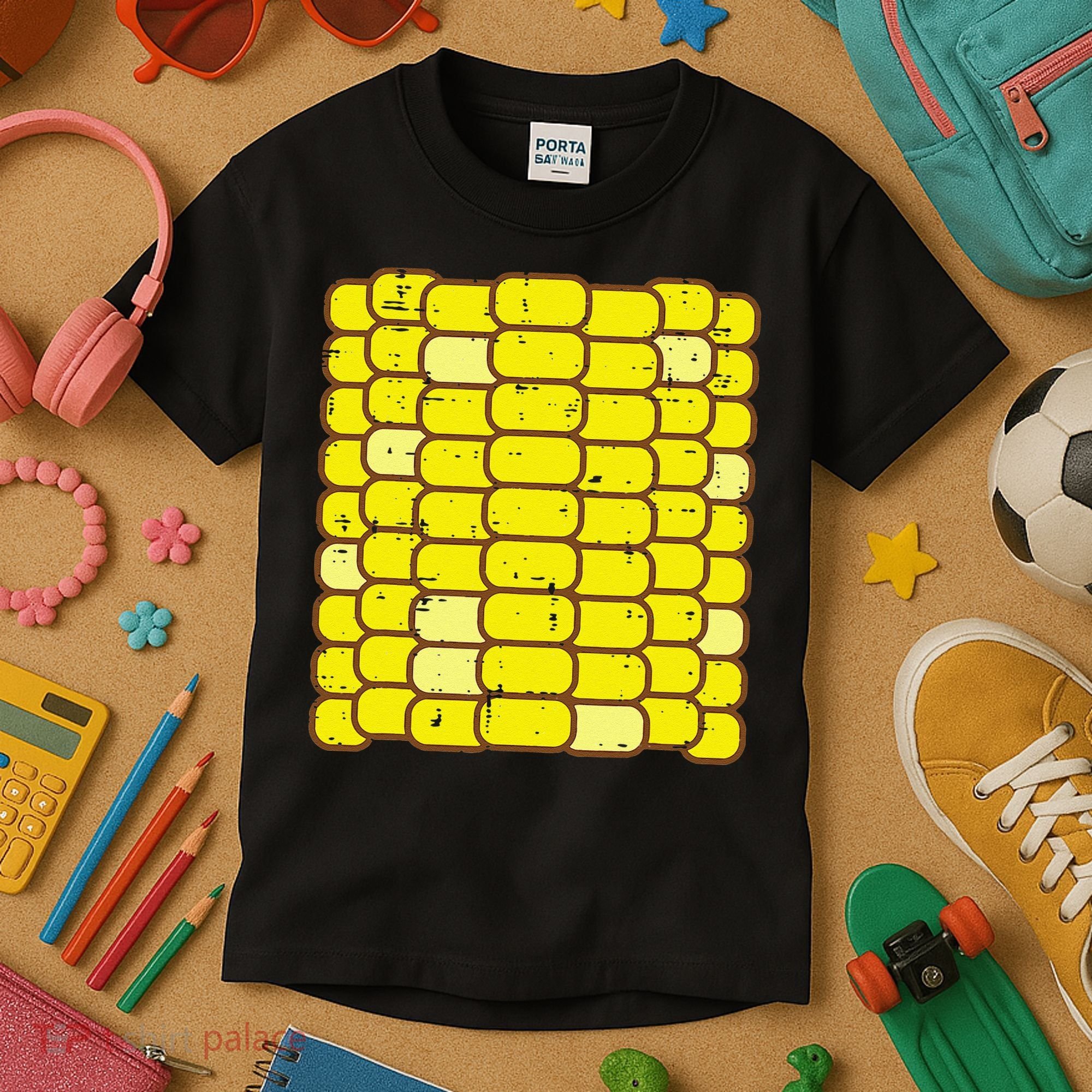 Funny Corn On The Cob Costume Farmer Kids T-Shirt