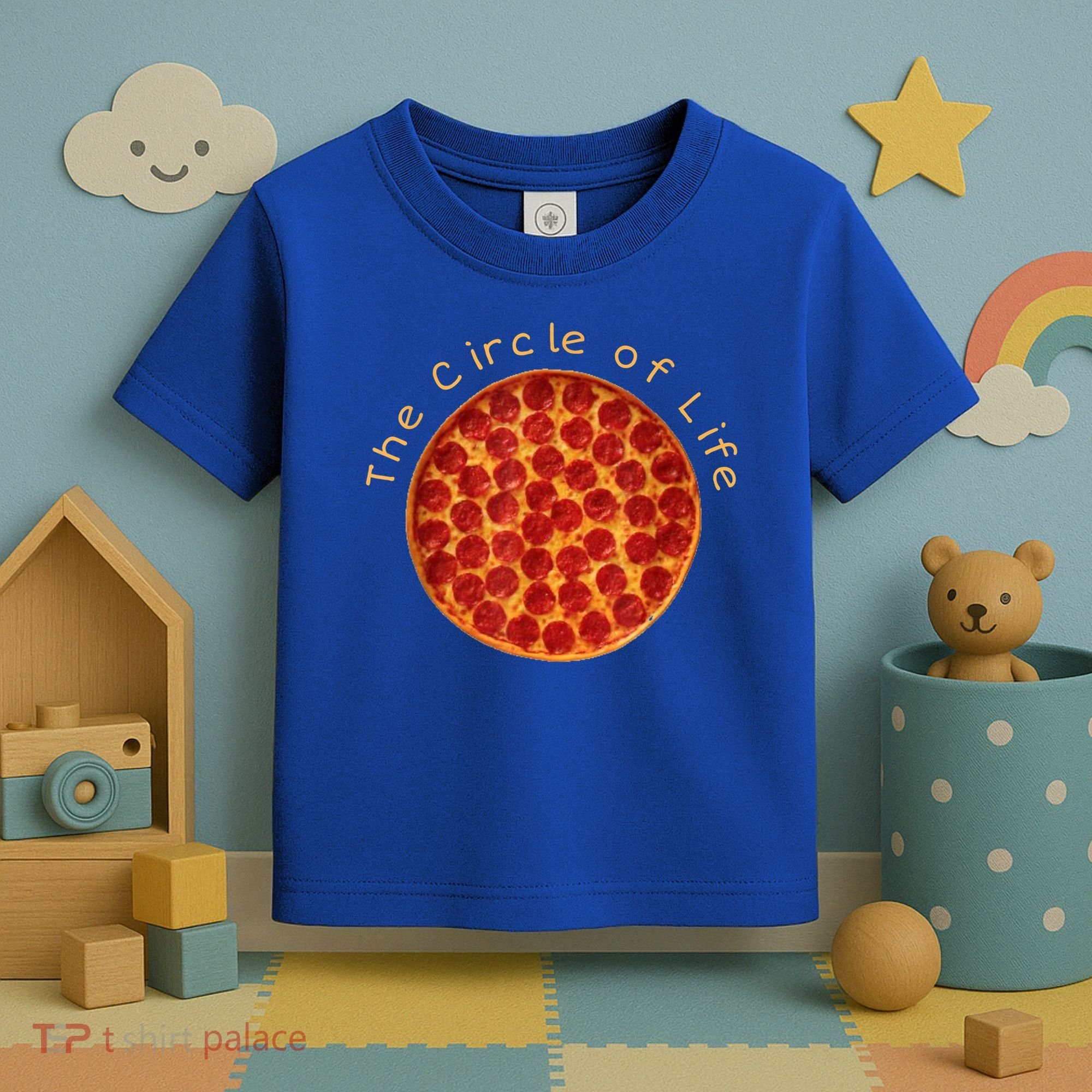 Funny Circle Of Life Gift Funny Pizza Lover Gift Pepperoni Lovers Gift Toddler T-Shirt