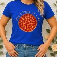 Funny Circle Of Life Gift Funny Pizza Lover Gift Pepperoni Lovers Gift Women's T-Shirt thumb 2