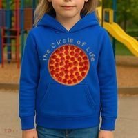 Funny Circle Of Life Gift Funny Pizza Lover Gift Pepperoni Lovers Gift Kids Hoodie thumb 3