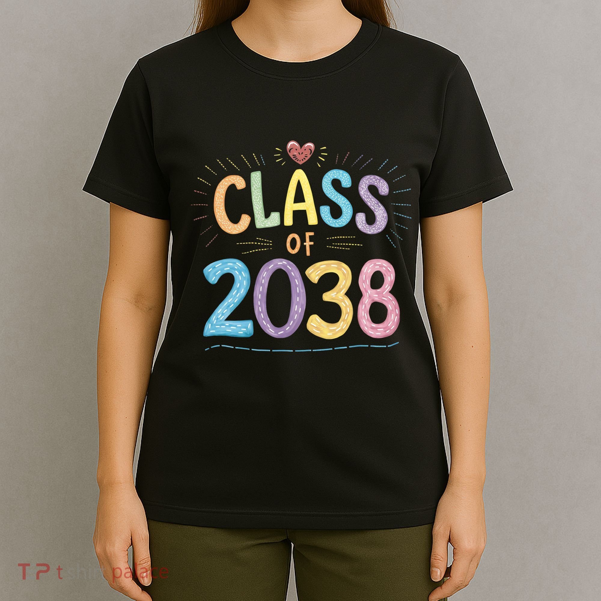 Funny Class Of 2038 Grow With Me First Day Of School T-Shirt