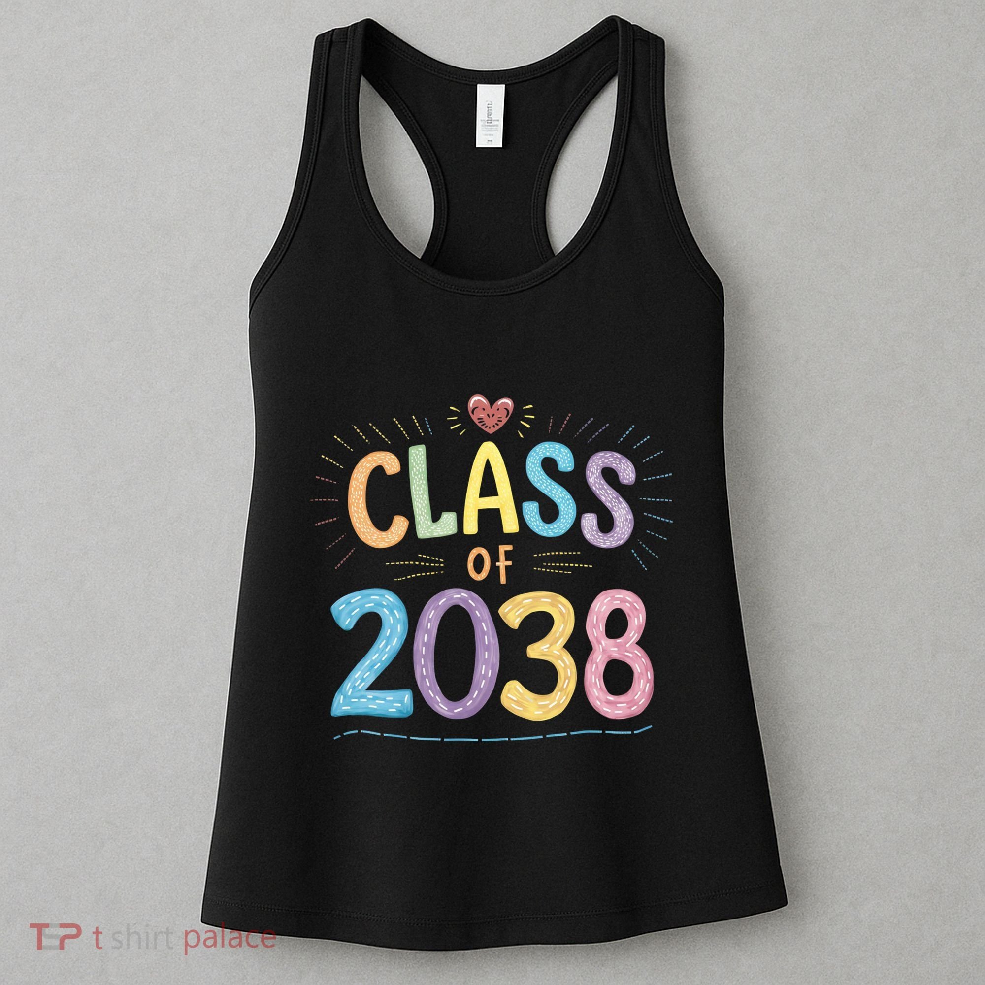 Funny Class Of 2038 Grow With Me First Day Of School Women's Tank Top