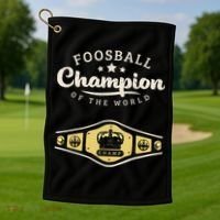 Foosball Champion Of The World Champ Golf Towel thumb 1