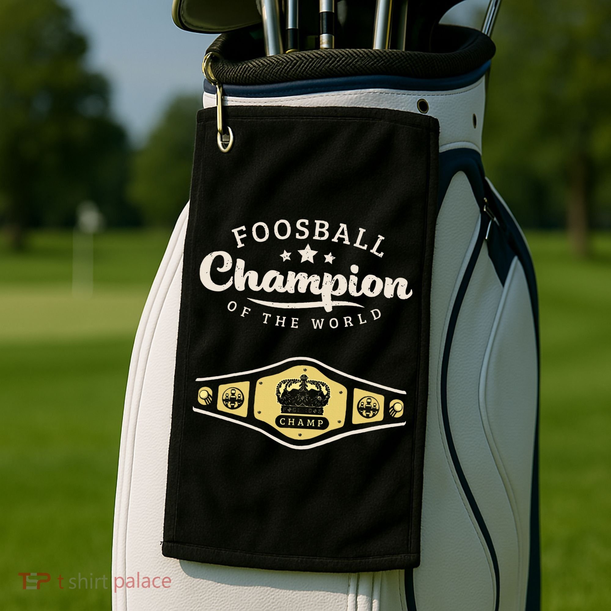 Foosball Champion Of The World Champ Golf Towel