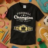 Foosball Champion Of The World Champ Kids T-Shirt thumb 3